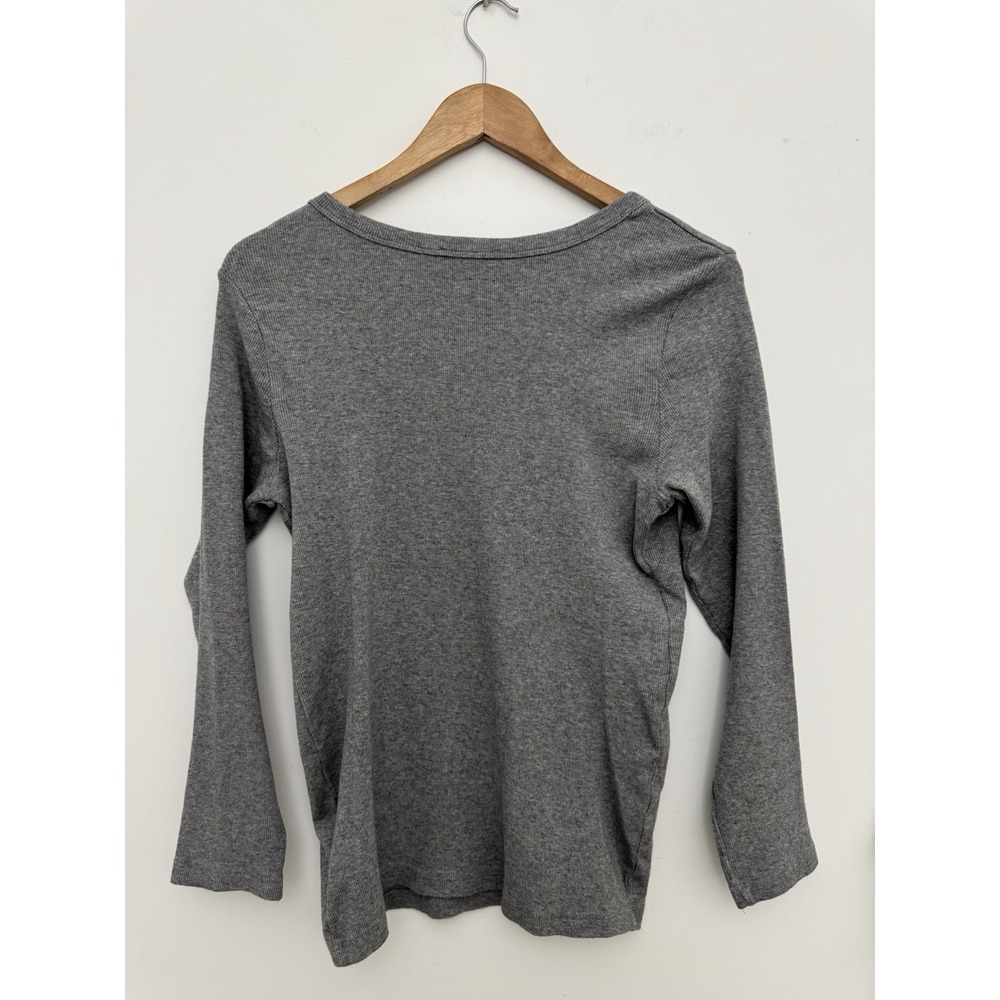 AYR 'The Exec' Ribbed Pima Cotton Sz XL Petite Classic Chic Preppy Soft Lounge - Picture 2 of 6